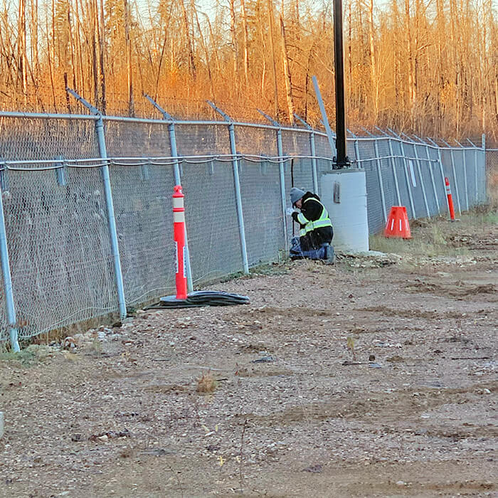 leaning fence requires repair using screw piles
